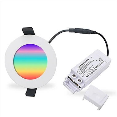Iluminação embutida LED multicolorida
