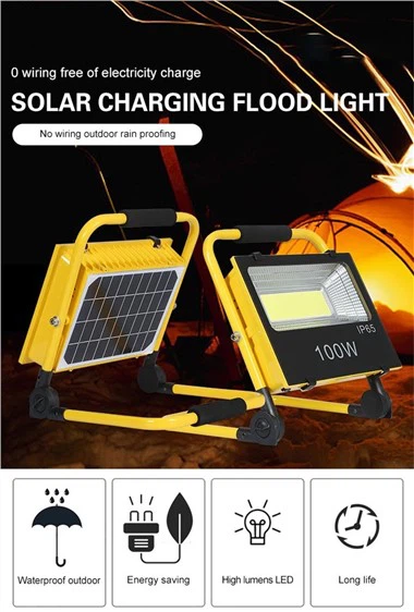 Holofotes recarregáveis ​​de LED solar
