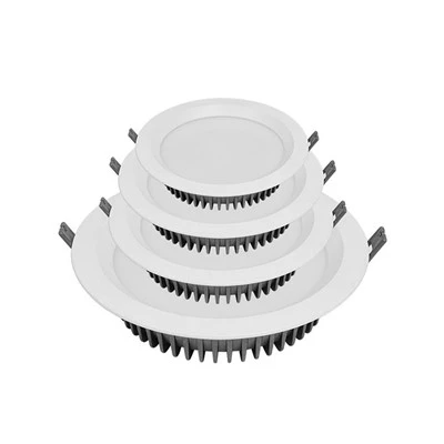 Downlight LED fino regulável para quadrado redondo