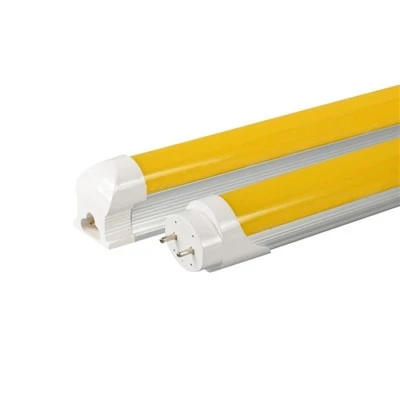 Luz de tubo LED anti UV com tampa amarela